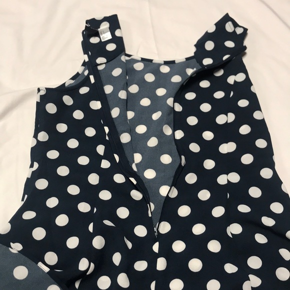 H&M Divided Navy Blue Polka dot mini dress 14 - Picture 7 of 10